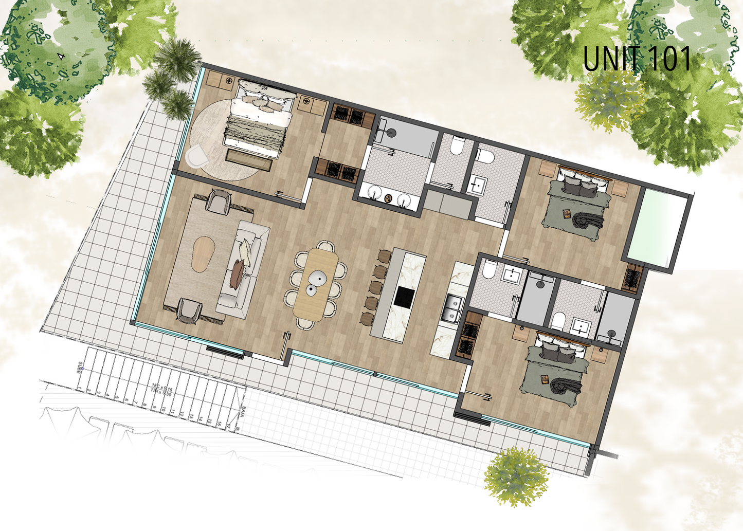 Sunset Beachfront Luxury Villas Unit 101