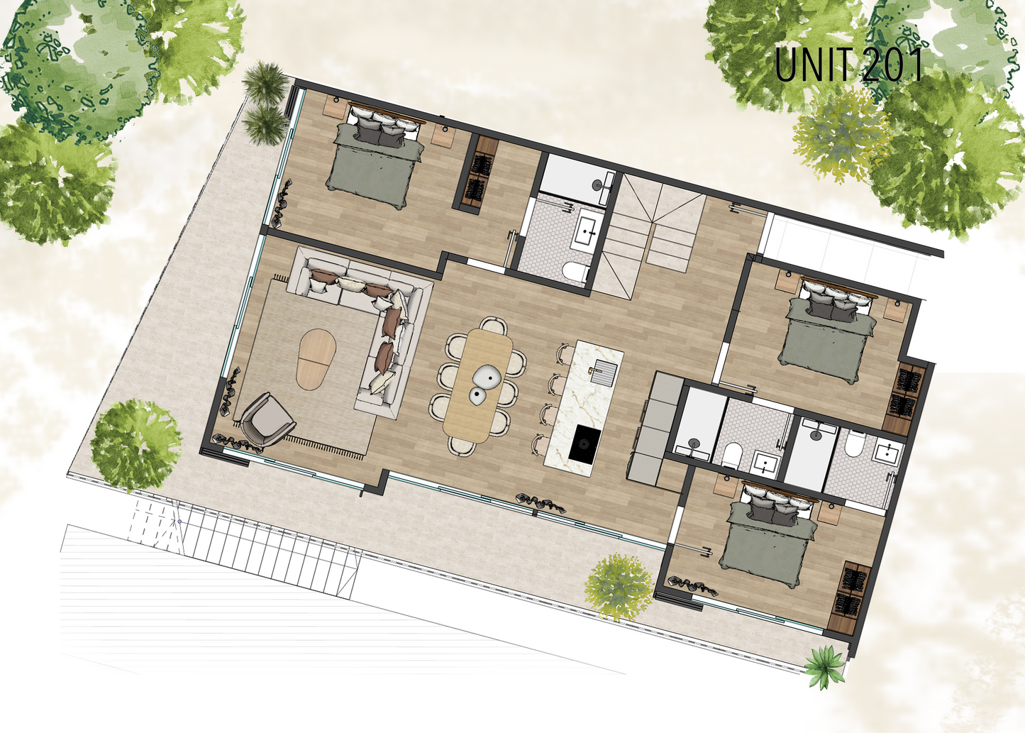 Sunset Beachfront Luxury Villas Unit 201