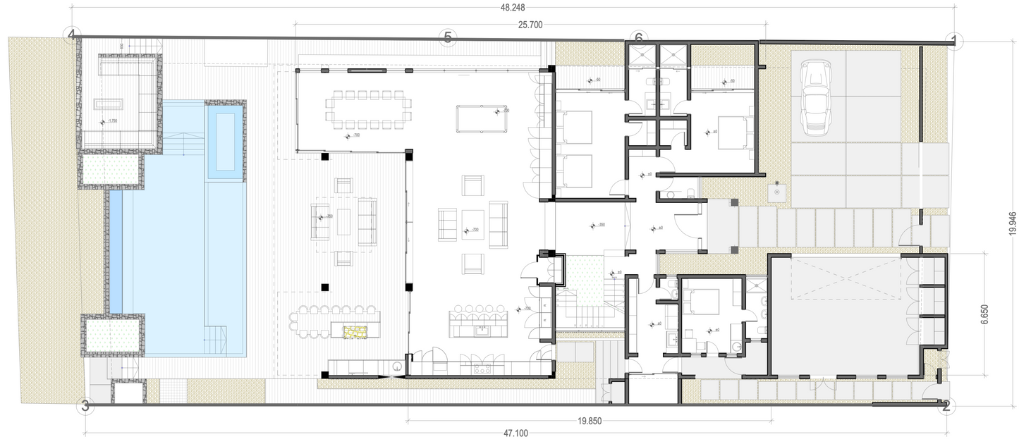 Casa Linda Floor Plan Level 1